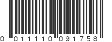 UPC 011110091758