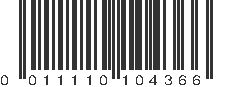 UPC 011110104366