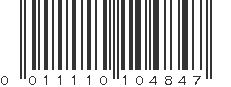 UPC 011110104847