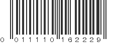 UPC 011110162229