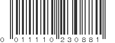 UPC 011110230881