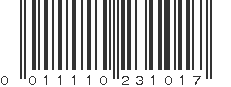 UPC 011110231017