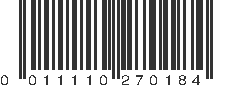 UPC 011110270184