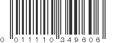 UPC 011110349606