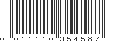 UPC 011110354587