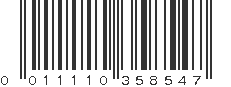 UPC 011110358547