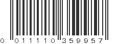 UPC 011110359957