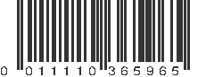 UPC 011110365965