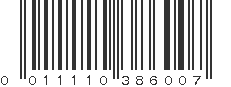 UPC 011110386007