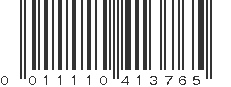 UPC 011110413765