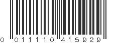 UPC 011110415929