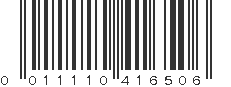 UPC 011110416506