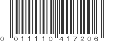 UPC 011110417206