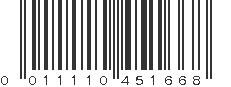 UPC 011110451668