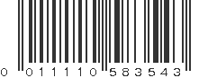 UPC 011110583543