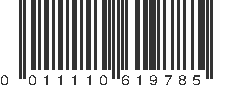 UPC 011110619785