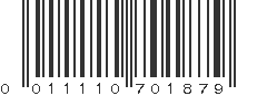 UPC 011110701879