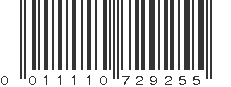 UPC 011110729255