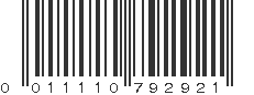 UPC 011110792921