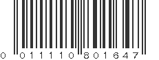 UPC 011110801647