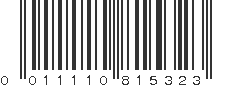 UPC 011110815323