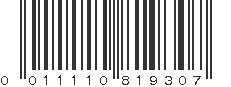 UPC 011110819307