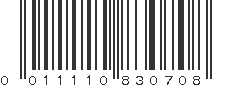 UPC 011110830708