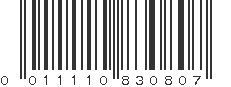 UPC 011110830807