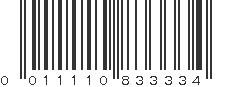 UPC 011110833334