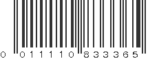 UPC 011110833365