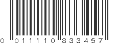 UPC 011110833457