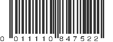 UPC 011110847522