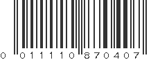 UPC 011110870407