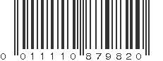 UPC 011110879820