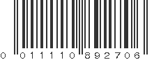 UPC 011110892706