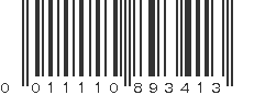 UPC 011110893413