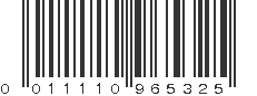 UPC 011110965325