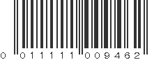 UPC 011111009462