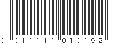 UPC 011111010192