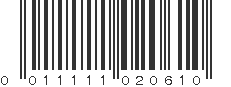 UPC 011111020610