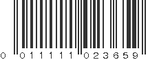 UPC 011111023659