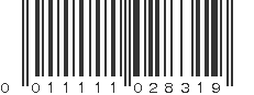 UPC 011111028319