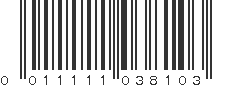 UPC 011111038103