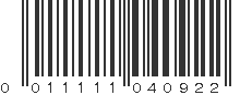 UPC 011111040922