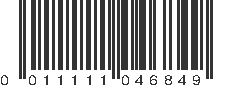 UPC 011111046849