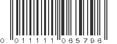 UPC 011111065796