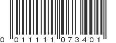 UPC 011111073401