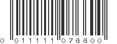 UPC 011111076600