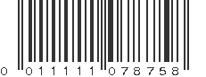 UPC 011111078758