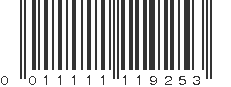 UPC 011111119253